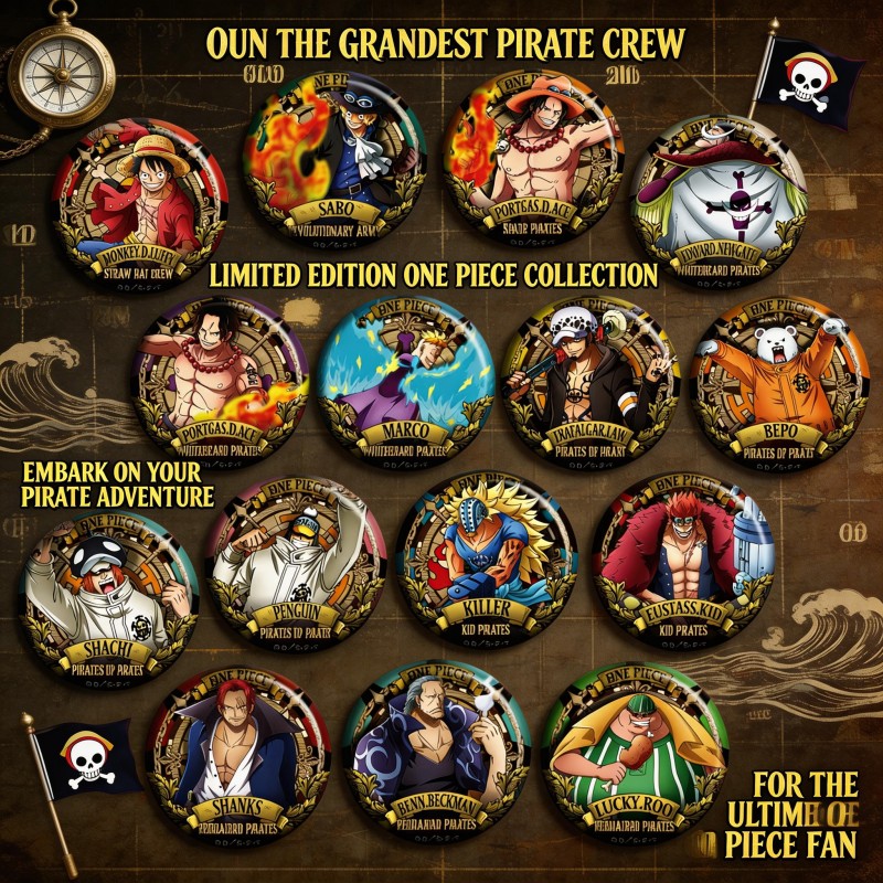 Anime Merchandise Types - Badge Anime ONEPIECE Tipo C, Merchandise