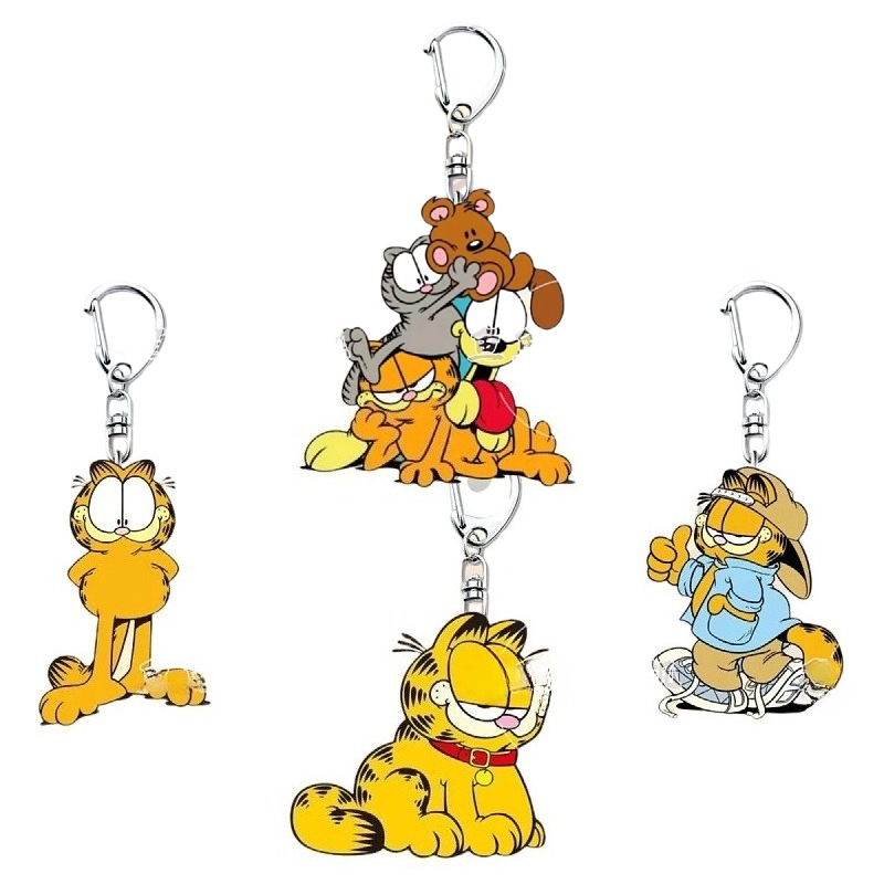 Anime Merchandise Wholesale - Portachiavi in acrilico di Garfield, simpatico