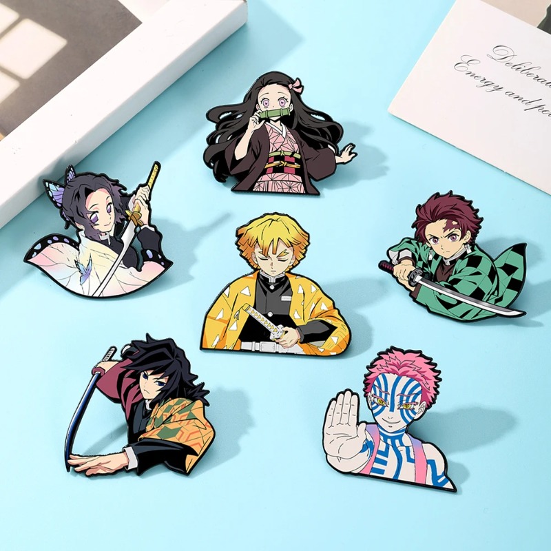 Anime Merchandise Bag - 6 Pezzi Spille Cartoon Demon Slayer