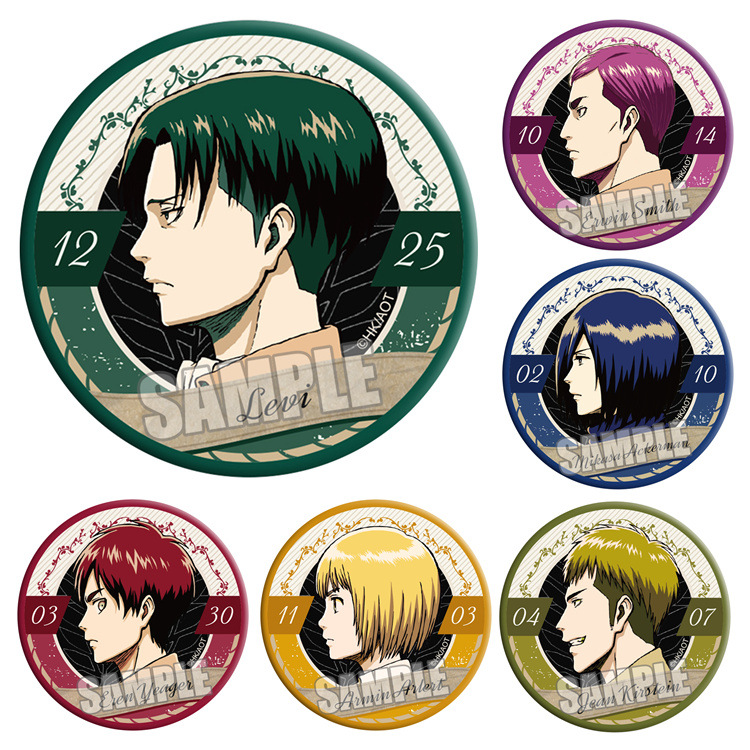 Anime Merchandise Types - Set di Badge Anime Attack on