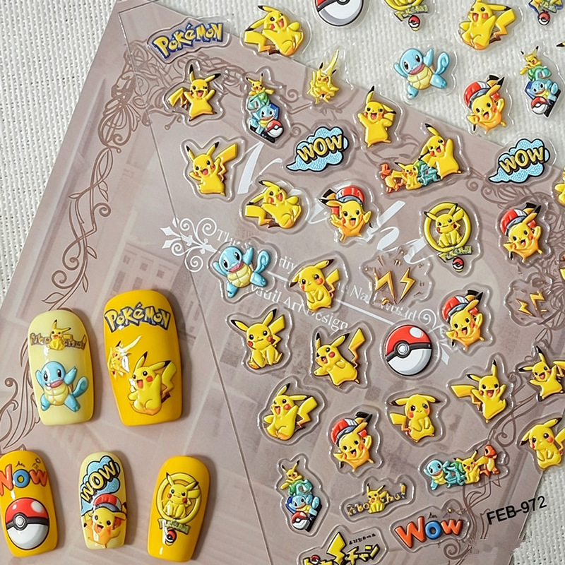 Anime Merchandise Nepal - Adesivi per Unghie 5D in Rilievo