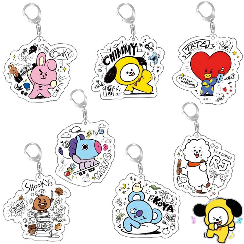 Portachiavi in acrilico BT21 a - Anime Merchandise Wholesale recensione e prezzo